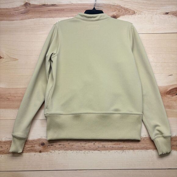 VINTAGE Nike Jacket Womens Yellow Pale Full Zip Track Swoosh Ladies Y2K - Picture 13 of 15